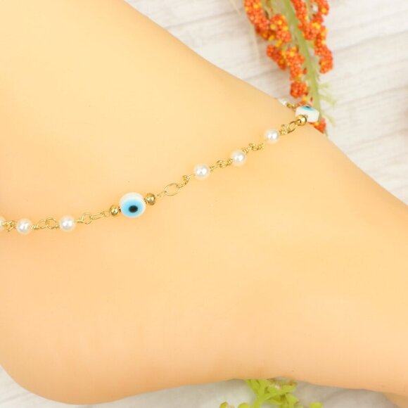 "Handmade Anklet – Elegant & Delicate Jewelry for Women | UNVRC1472 - Picture 2 of 10